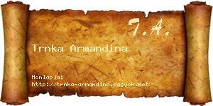 Trnka Armandina névjegykártya